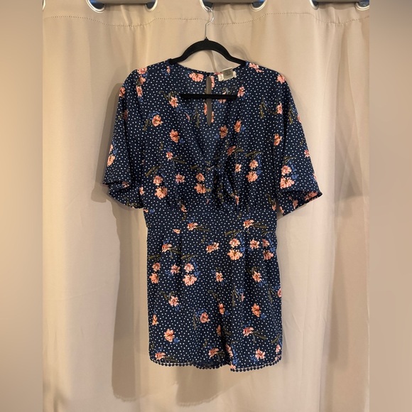 Altar’D State Floral Polka Dot Romper - Picture 1 of 5